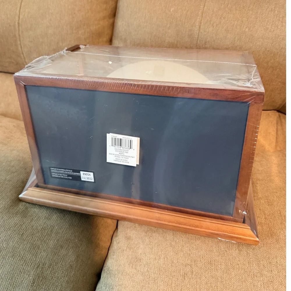 Studio Decor Football Display Case Mirrored Back Wood Frame 89054 New
